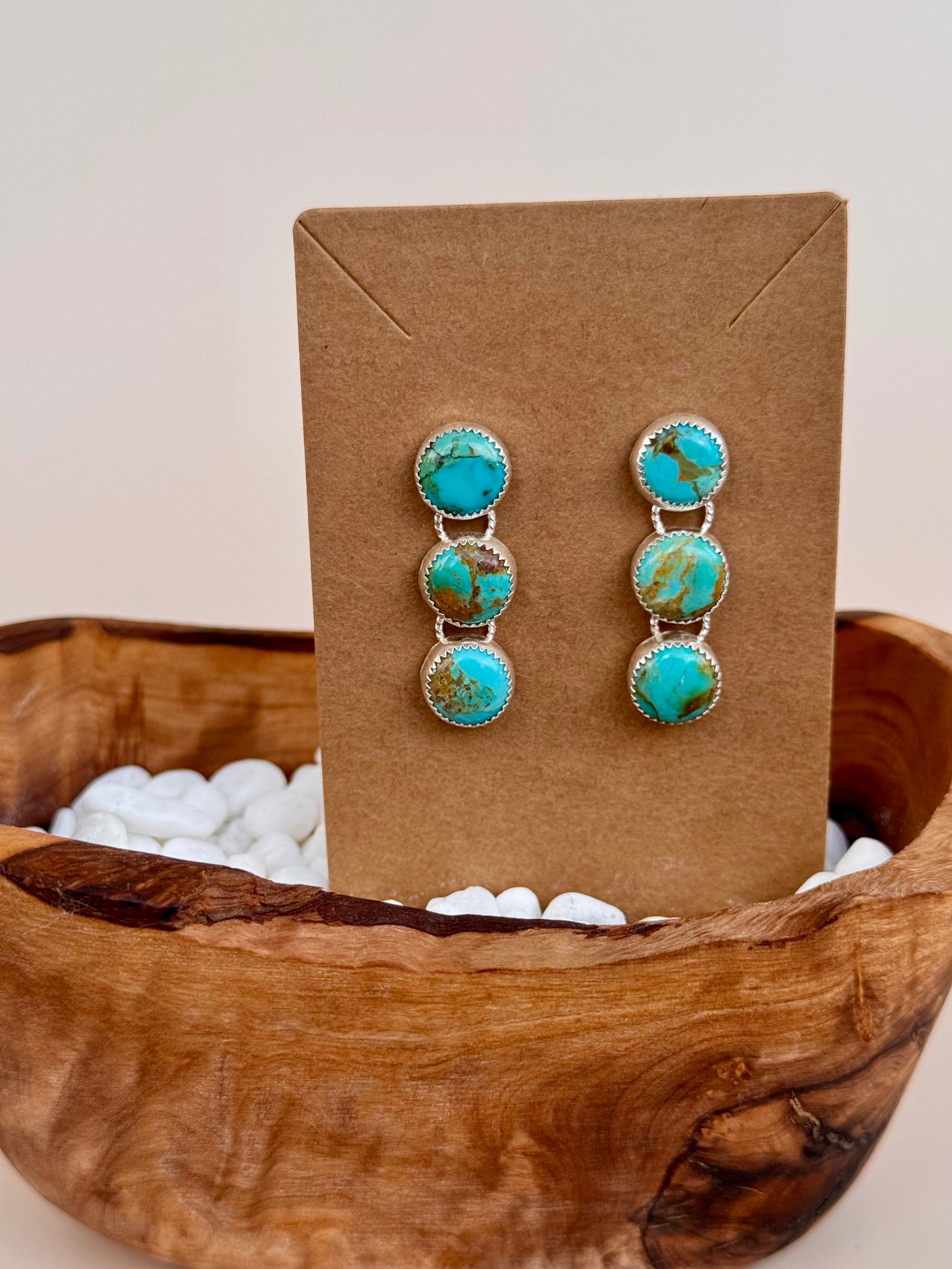 Kingman Turquoise Studs
