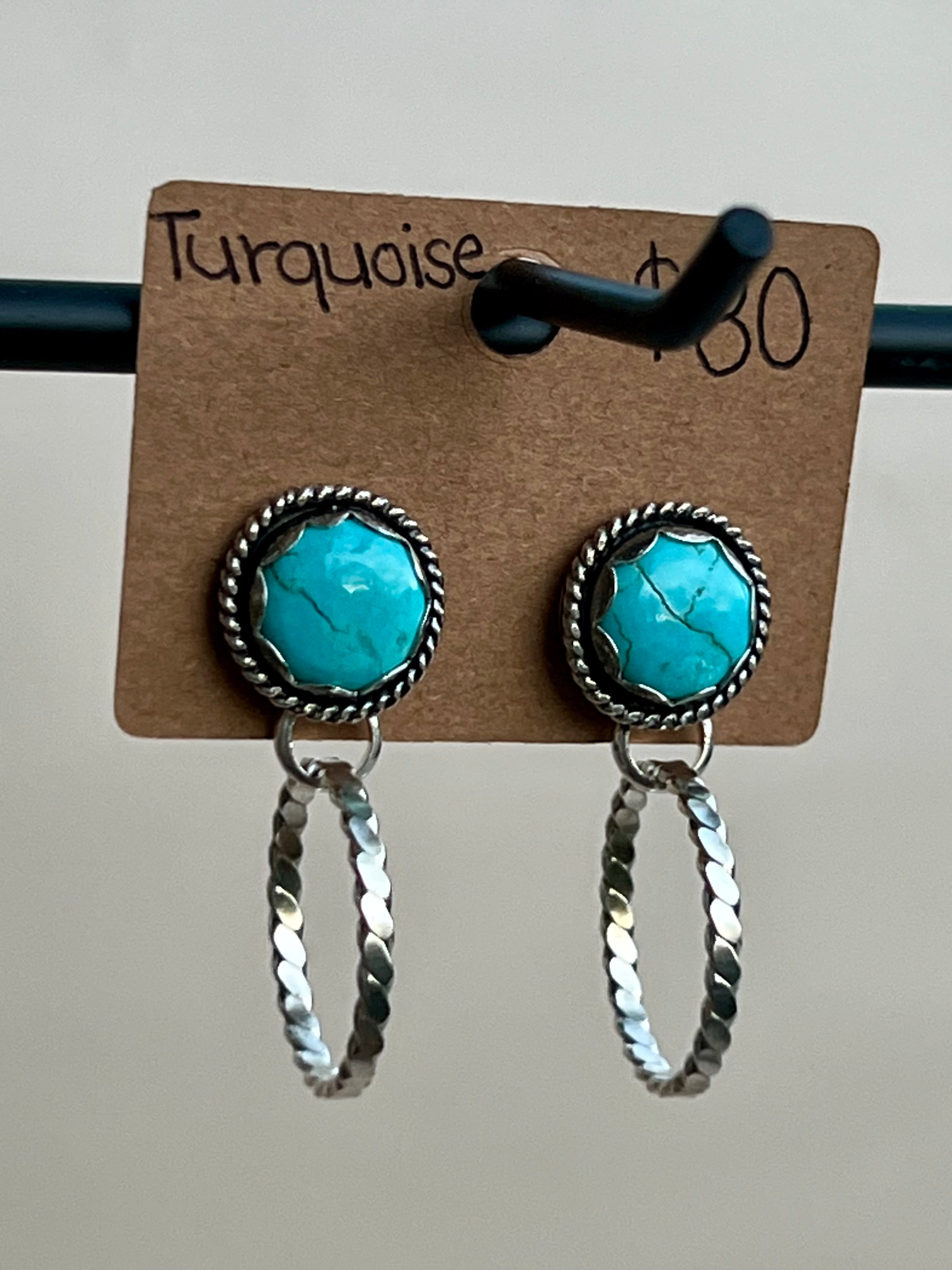 Turquoise hoops