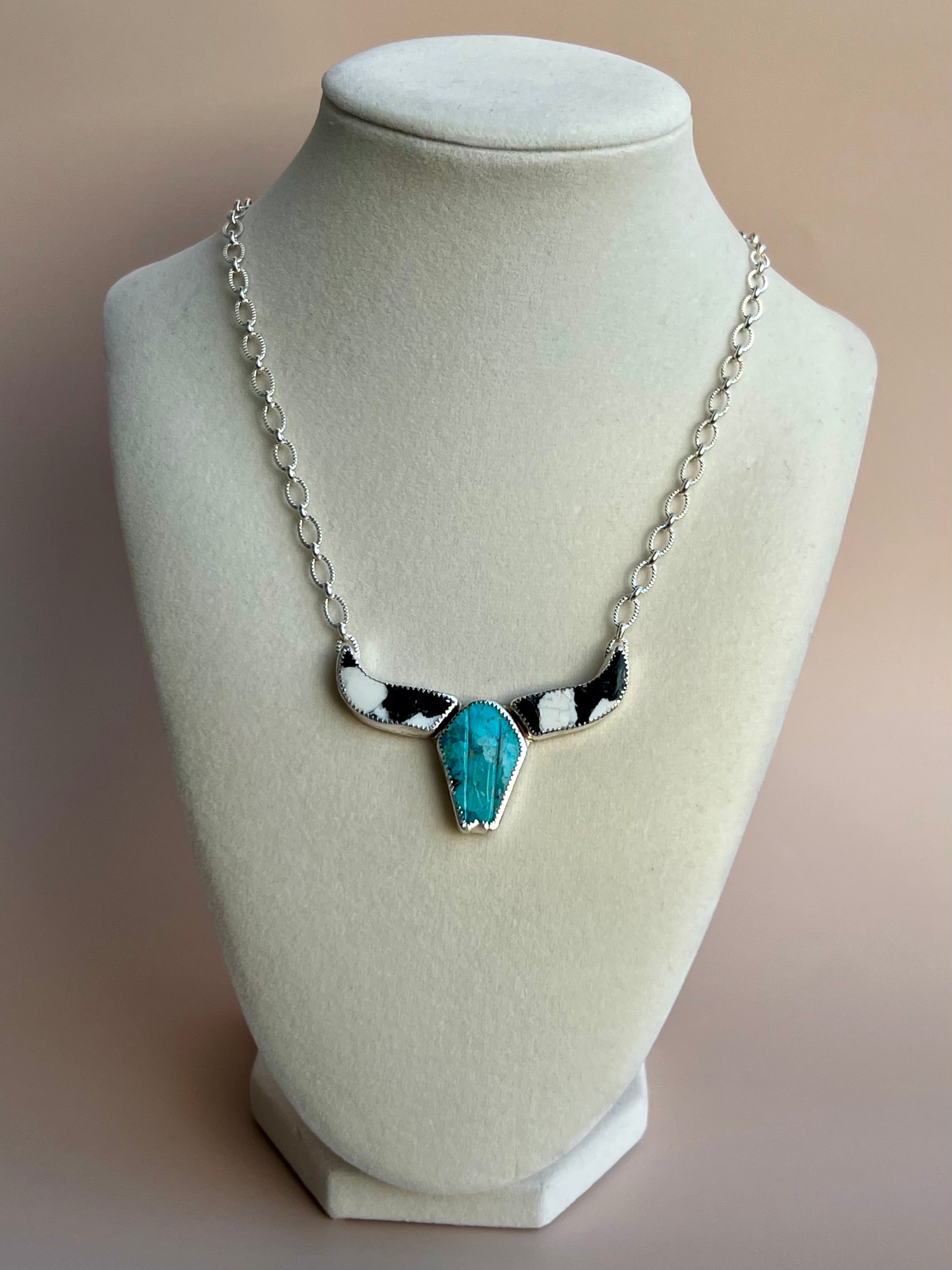 White Buffalo and Turquoise Longhorn