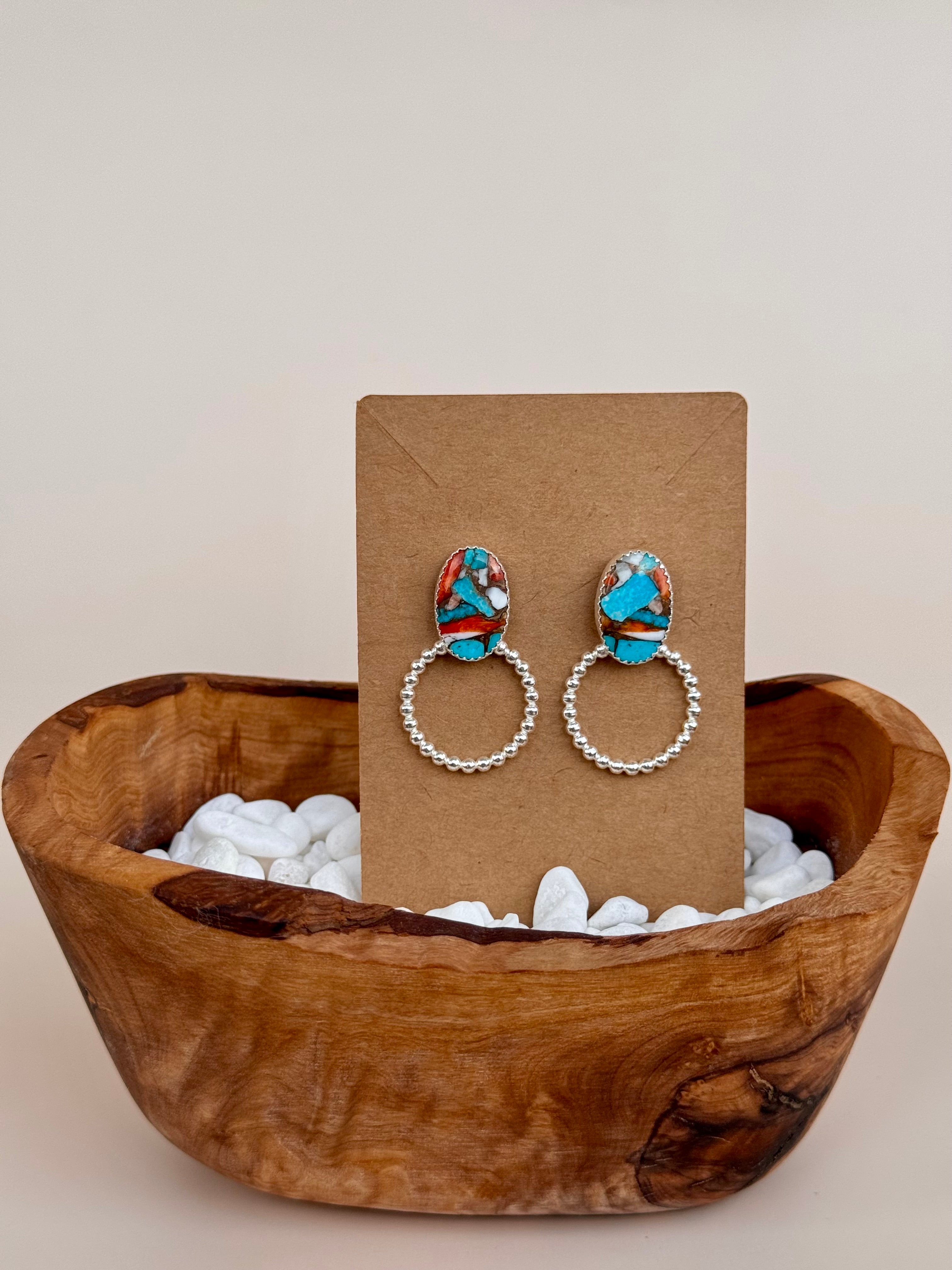 Spiny Oyster Turquoise Studs