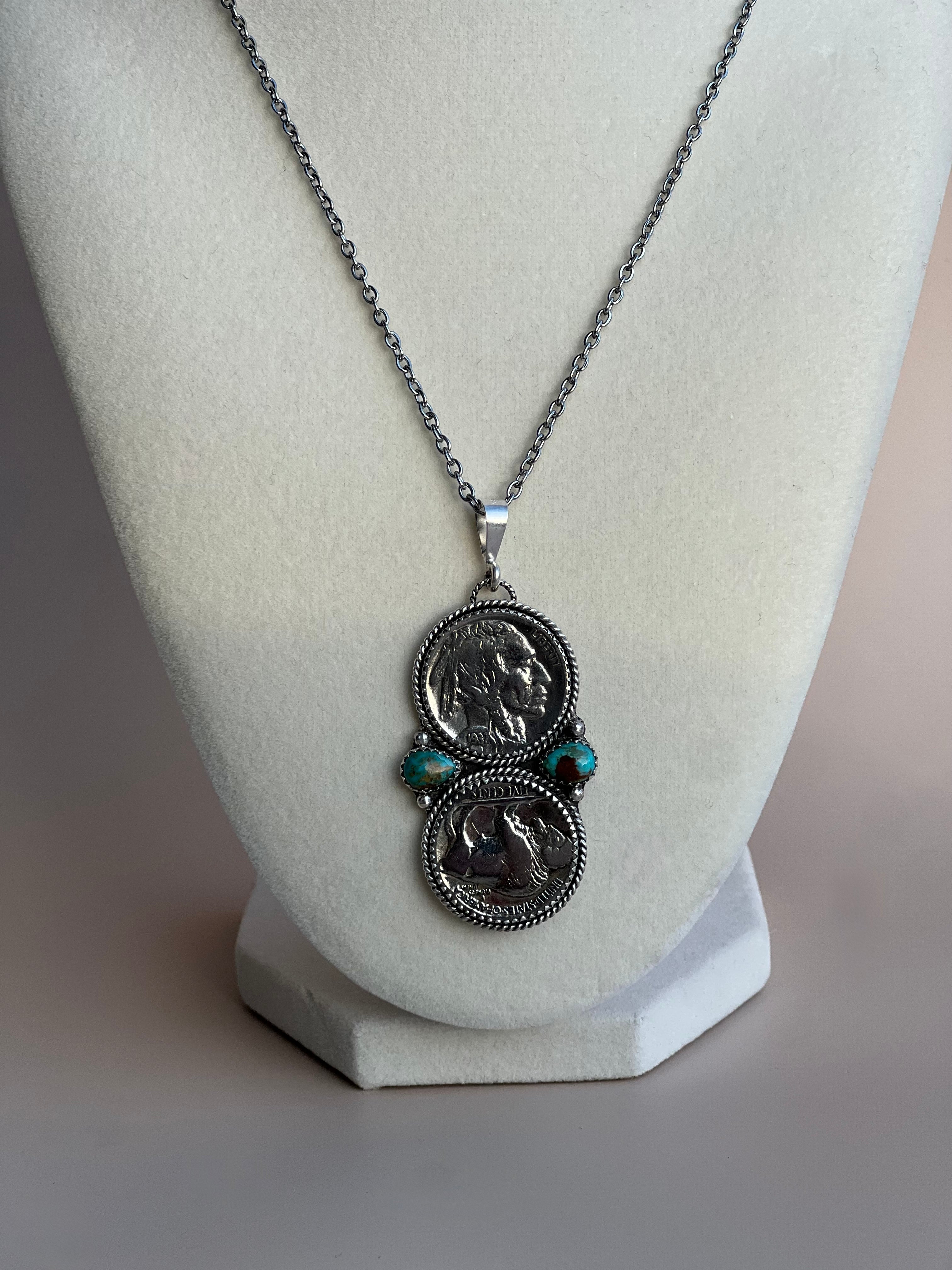 Buffalo Nickel and Turquoise